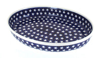 Polish Pottery Stars Large Oval Baker