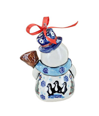 Arctic Holidays Snowman Ornament Polish Pottery