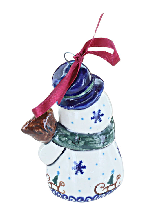 Noel Nights Snowman Ornament Polish Pottery