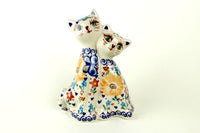 Butterfly Twin Cats Polish Pottery