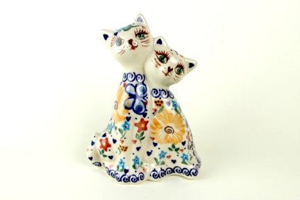 Butterfly Twin Cats Polish Pottery