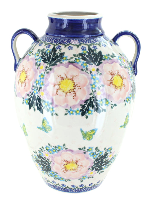 Polish Pottery Apple Blossom Large Jug Vase