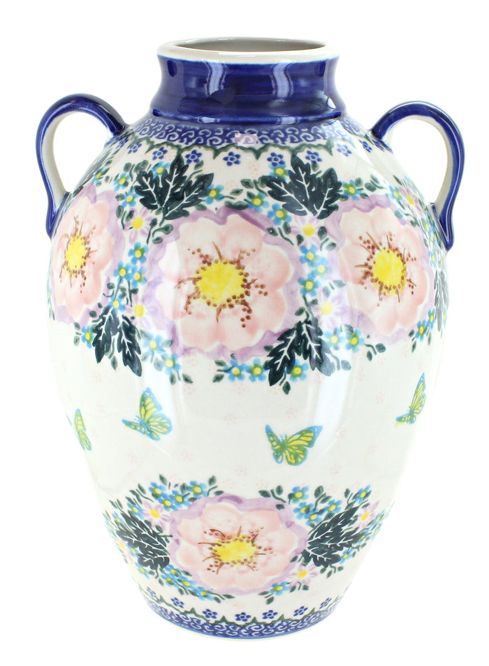 Polish Pottery Apple Blossom Large Jug Vase