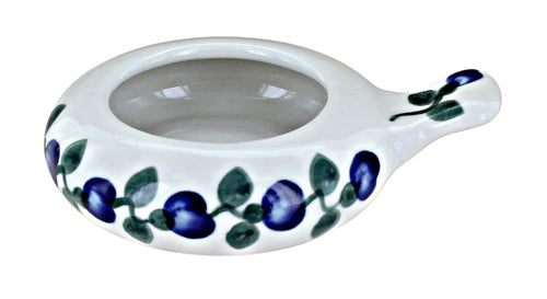 Polish Pottery Pansies Candle Holder