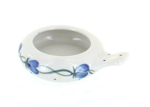 Polish Pottery Forget Me Not Candle Holder