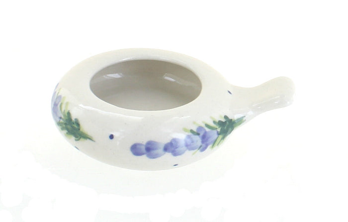 Polish Pottery Lavender Field Candle Holder