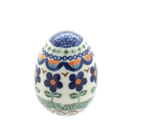 Polish Pottery Aztec Flower Small Decorated Egg