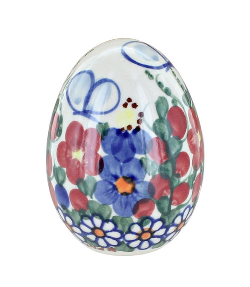 Polish Pottery Garden Butterfly Small Decorated Egg