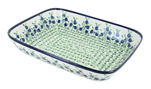 Polish Pottery Porcelain Vine Small Rectangular Baker