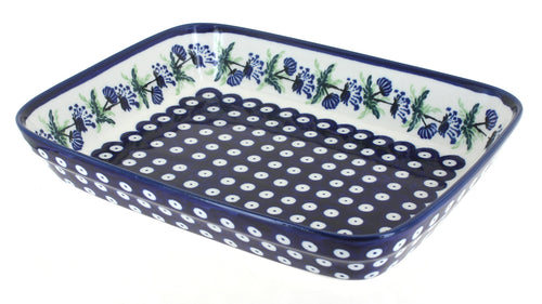 Polish Pottery Sweet Annie Small Rectangular Baker