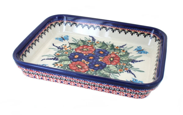 Floral Butterfly Small Rectangular Baker
