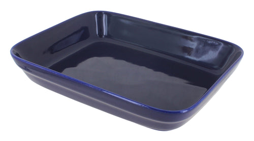 Polish Pottery Cobalt Small Rectangular Baker