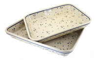 Polish Pottery Country Meadow Rectangular Baker Set