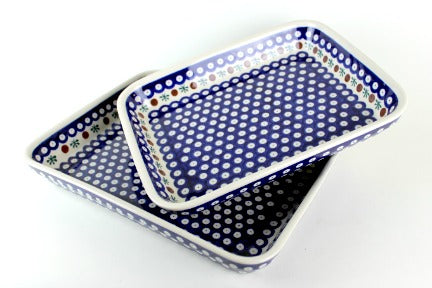 Nature Rectangular Baker Set Polish Pottery