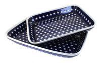 Polish Pottery Stars Rectangular Baker Set