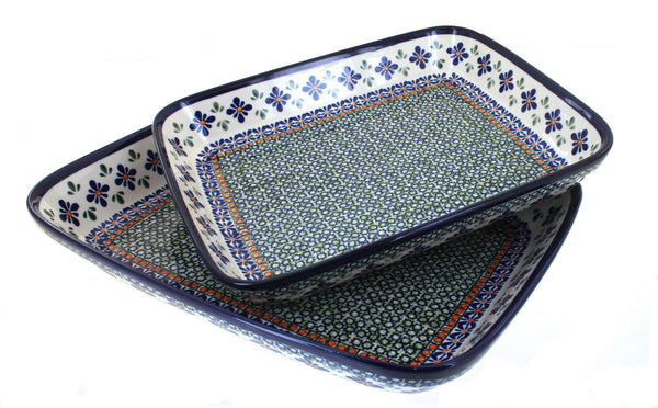 Mosaic Flower Rectangular Baker Set