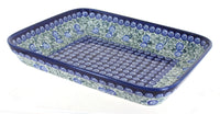 Polish Pottery Seaside Swirl Medium Rectangular Baker