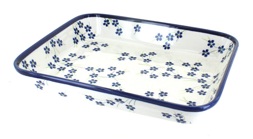 Polish Pottery Willow Medium Rectangular Baker