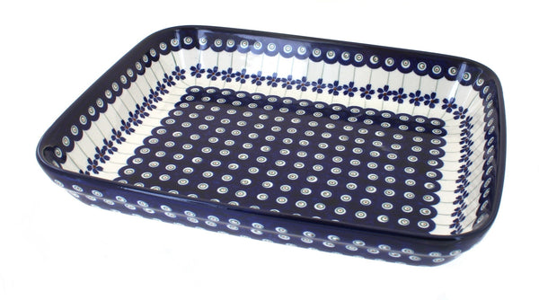 Flowering Peacock Medium Rectangular Baker