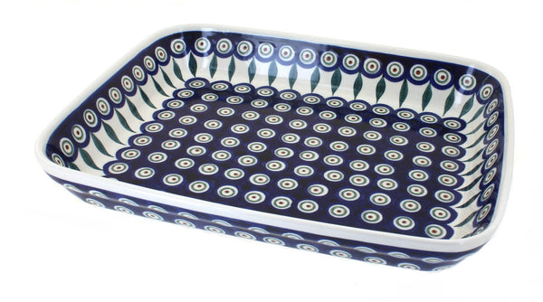 Peacock Medium Rectangular Baker