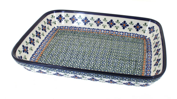Mosaic Flower Medium Rectangular Baker