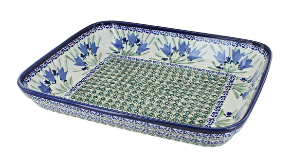 Blue Tulip Medium Rectangular Baker