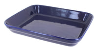Polish Pottery Cobalt Medium Rectangular Baker