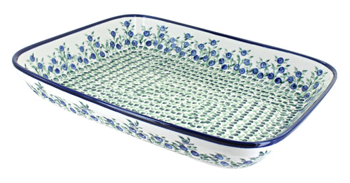 Polish Pottery Porcelain Vine Large Rectangular Baker