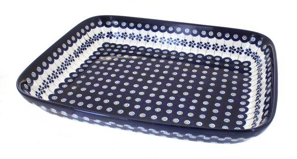 Flowering Peacock Large Rectangular Baker