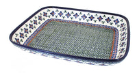 Polish Pottery Mosaic Flower Large Rectangular Baker