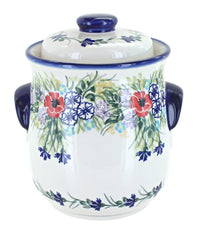 Polish Pottery Summer Garden Cookie Jar
