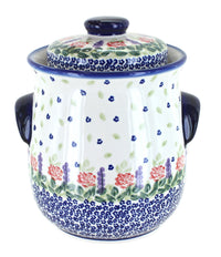 Polish Pottery Roses Are Red Cookie Jar
