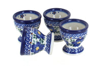 Polish Pottery Spring Blossom 4 PC Egg Cup Set