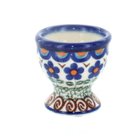 Polish Pottery Aztec Flower Egg Cup