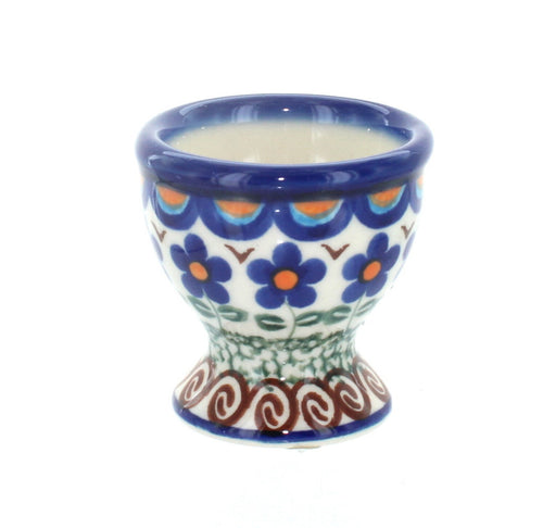 Polish Pottery Aztec Flower Egg Cup