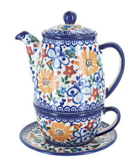 Polish Pottery Butterfly Tea For One