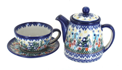 Garden of Eden Tea For One Polish Pottery