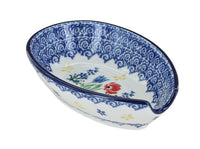 Polish Pottery Memory Garden Small Spoon Rest