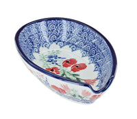 Polish Pottery Dreaming of Poppies Small Spoon Rest
