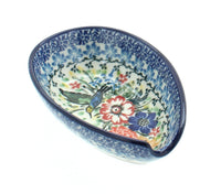 Polish Pottery Hummingbird Small Spoon Rest