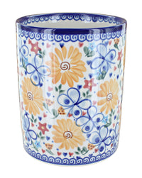 Polish Pottery Butterfly Utensil Jar