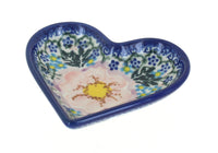 Polish Pottery Apple Blossom Heart Dish