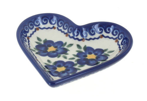 Polish Pottery Spring Blossom Heart Dish