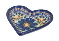 Polish Pottery Autumn Burst Heart Dish