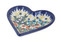 Polish Pottery Garden of Eden Heart Dish