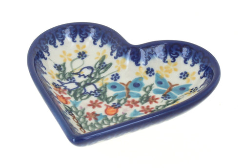 Polish Pottery Garden of Eden Heart Dish