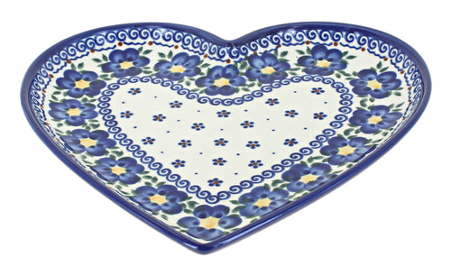 Polish Pottery Spring Blossom Large Heart Plate