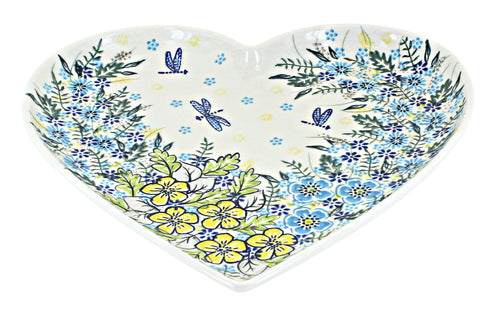Polish Pottery Alyssa Large Heart Plate