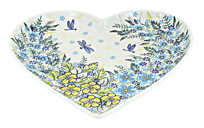 Polish Pottery Alyssa Large Heart Plate