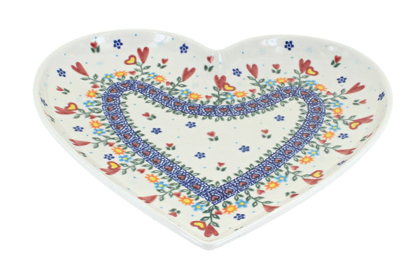 Hearts & Flowers Large Heart  Plate